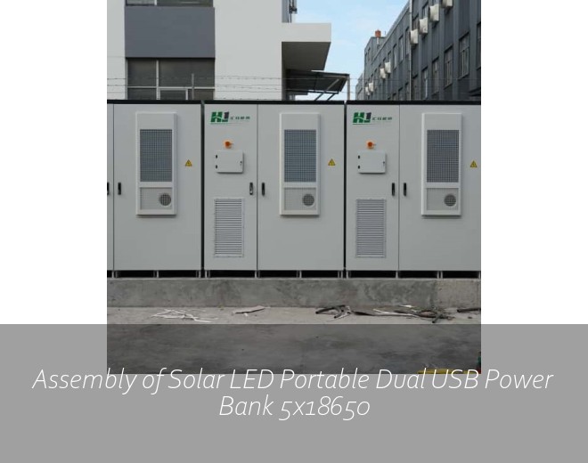 Assembly of Solar LED Portable Dual USB Power Bank 5x18650